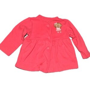Coral‎ Sweater 6 Month 4094* Infant Button Sweater with Monkey